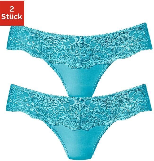 Nuance String Dessous met brede kantband (2 stuks)