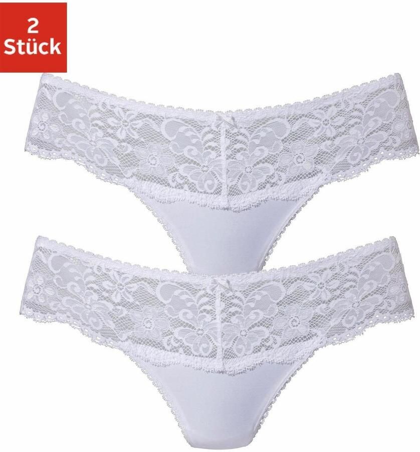 Nuance String Dessous met brede kantband (2 stuks)