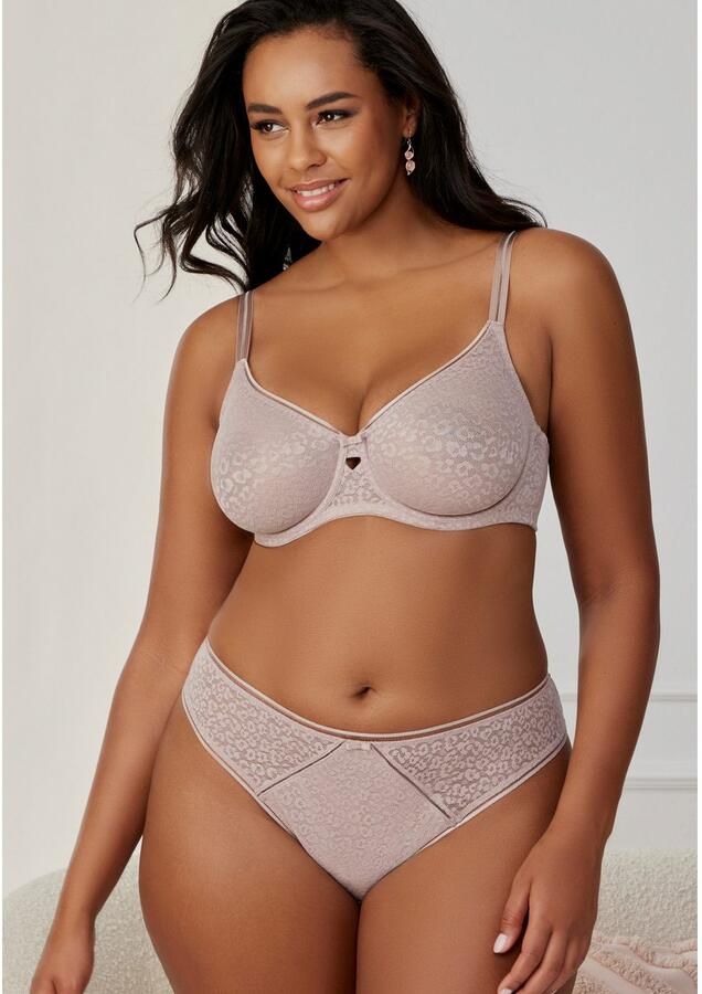 Nuance String van allover jacquardkant in trendy leoprint