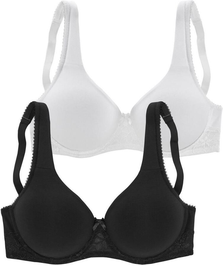 Nuance T-shirt-bh met beugel en ongevoerde cups (Set van 2) - Foto 2