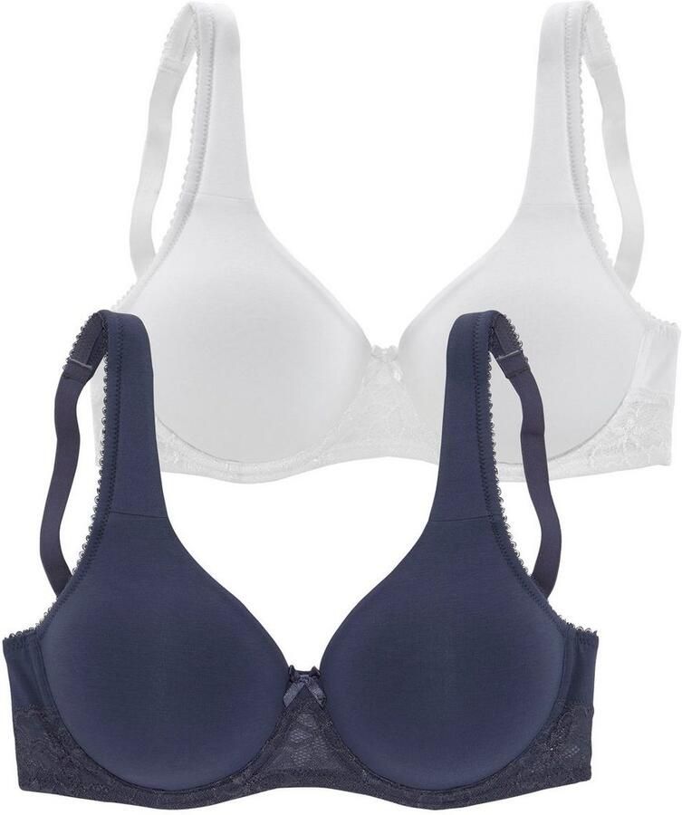 Nuance T-shirt-bh met beugel en ongevoerde cups (Set van 2) - Foto 3