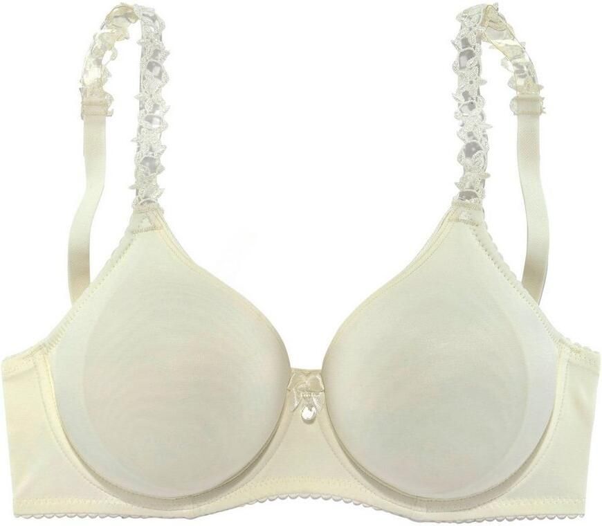 Nuance T-shirt-bh met beugel zonder cups met transparante geborduurde bandjes ondergoed - Foto 2