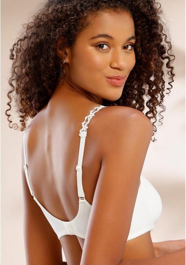 Nuance T-shirt-bh met beugel zonder cups met transparante geborduurde bandjes ondergoed - Foto 6