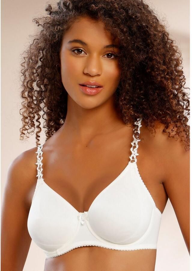 Nuance T-shirt-bh met beugel zonder cups met transparante geborduurde bandjes ondergoed - Foto 3