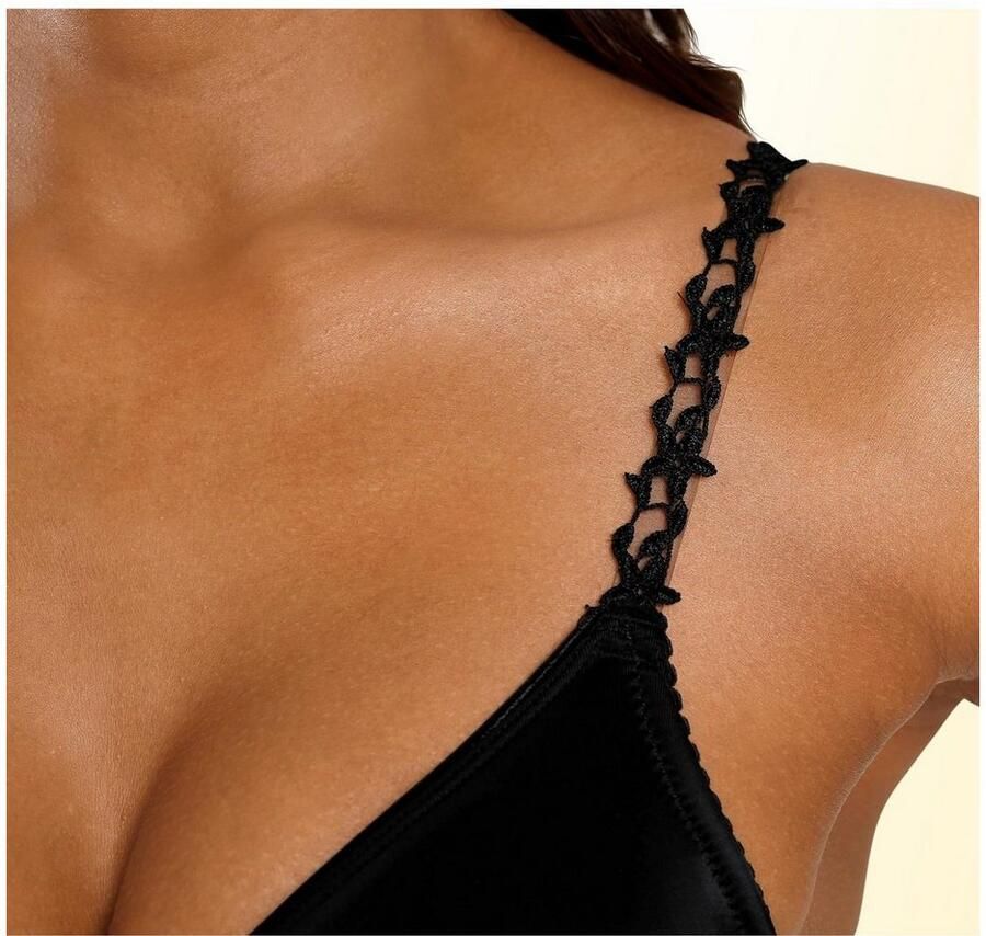 Nuance T-shirt-bh met beugel zonder cups met transparante geborduurde bandjes ondergoed - Foto 7