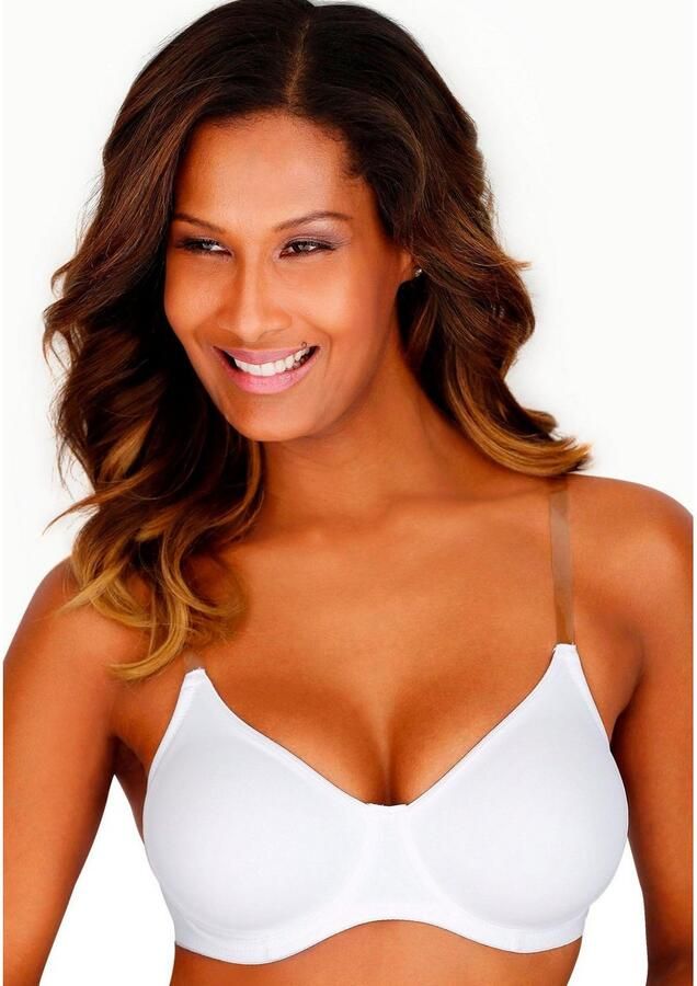 Nuance T-shirt-bh met beugels zonder cups en met transparante bandjes basic - Foto 3