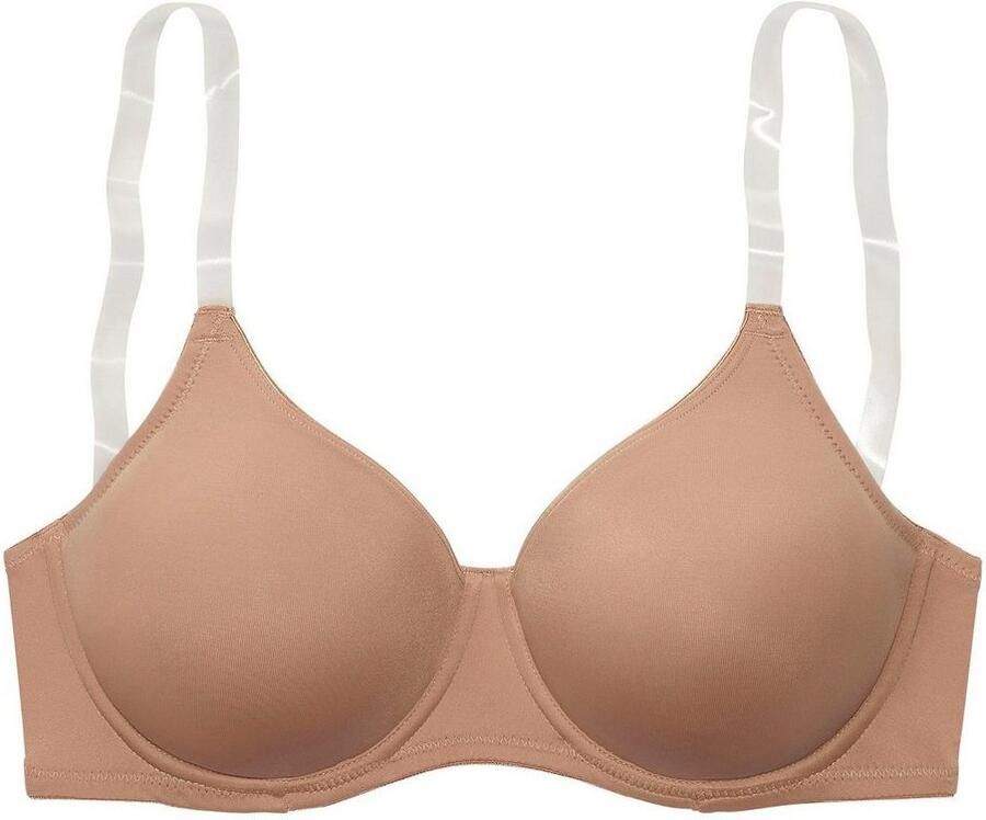 Nuance T-shirt-bh met beugels zonder cups en met transparante bandjes basic - Foto 3