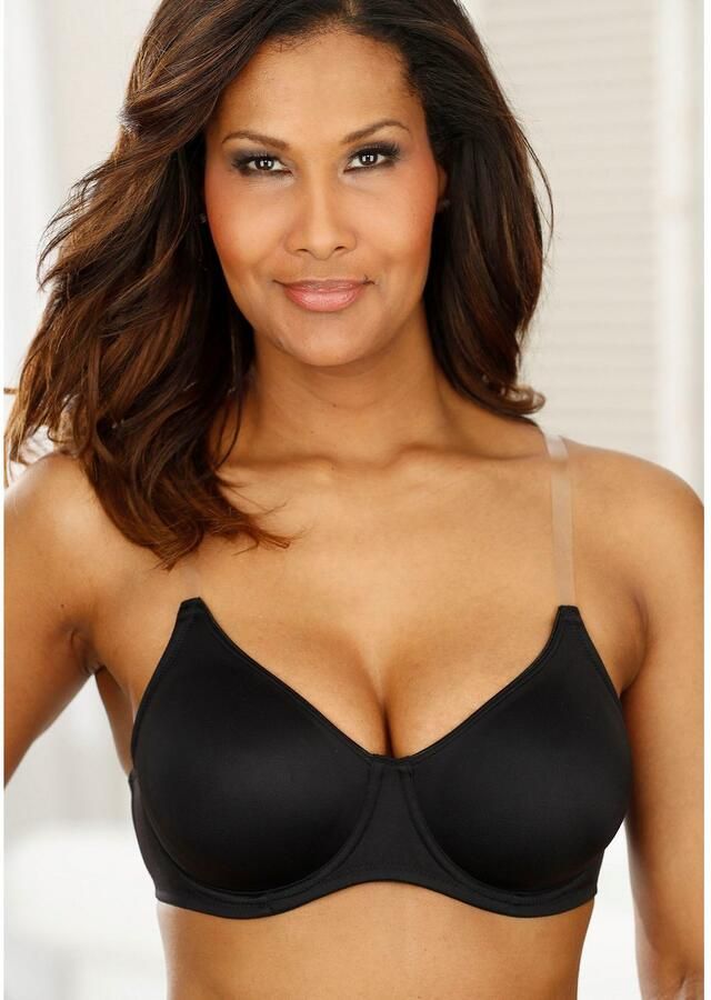 Nuance T-shirt-bh met beugels zonder cups en met transparante bandjes basic - Foto 4