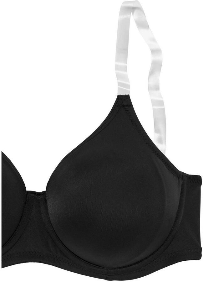 Nuance T-shirt-bh met beugels zonder cups en met transparante bandjes basic - Foto 3