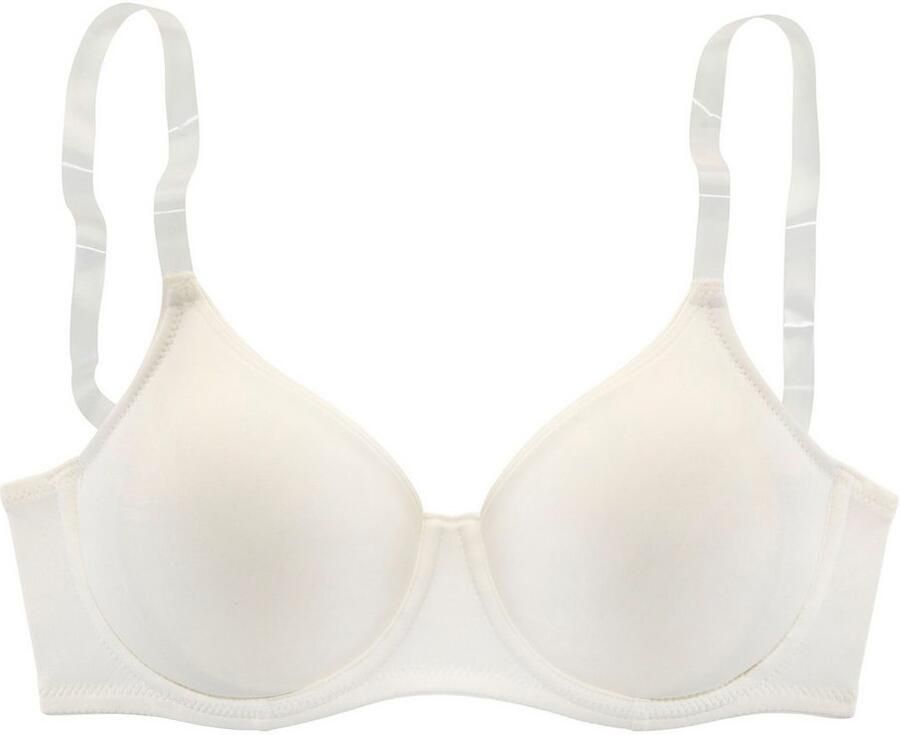 Nuance T-shirt-bh met beugels zonder cups en met transparante bandjes basic - Foto 4