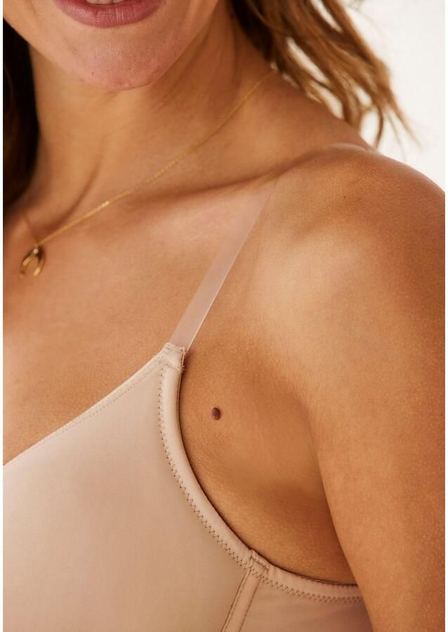 Nuance T-shirt-bh met beugels zonder cups en met transparante bandjes basic - Foto 2