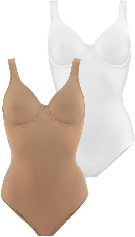 Nuance T-shirt-body met beugel met figuurvormend effect shapewear body shaping body (Set van 2) - Foto 3