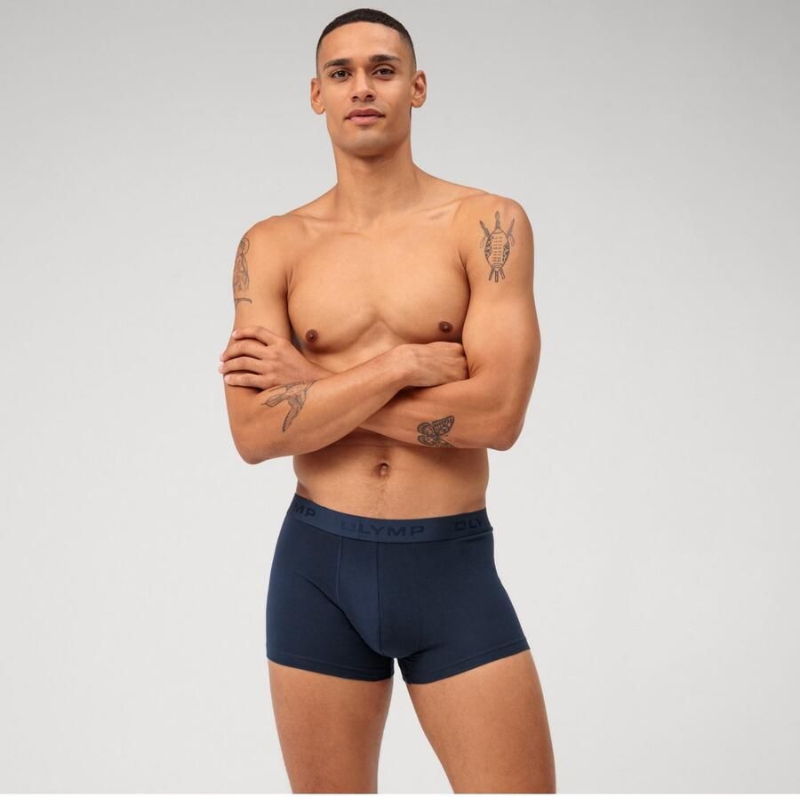 OLYMP Boxershort met ton-sur-ton merklogo (3 stuks) - Foto 3
