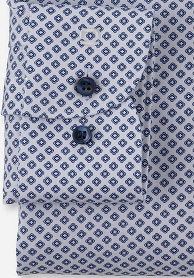 OLYMP Level Five Slim fit zakelijk overhemd van katoenmix met kentkraag - Foto 3