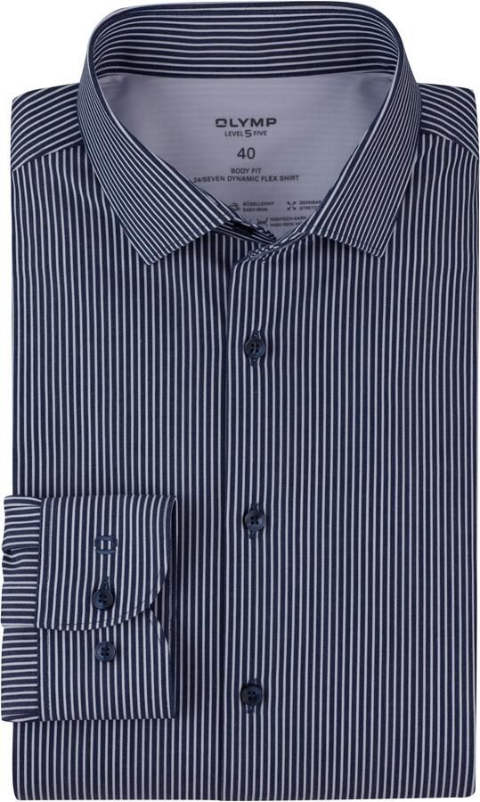OLYMP Level Five Slim fit zakelijk overhemd met new-kentkraag