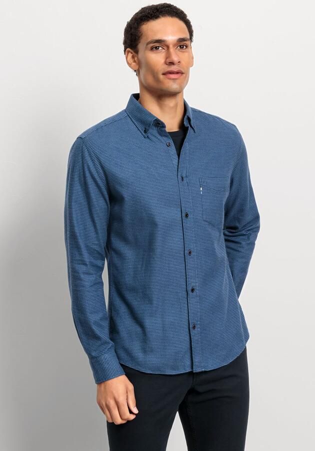 OLYMP Businessoverhemd Casual in modieuze kleine houndstooth-dessin - Foto 5