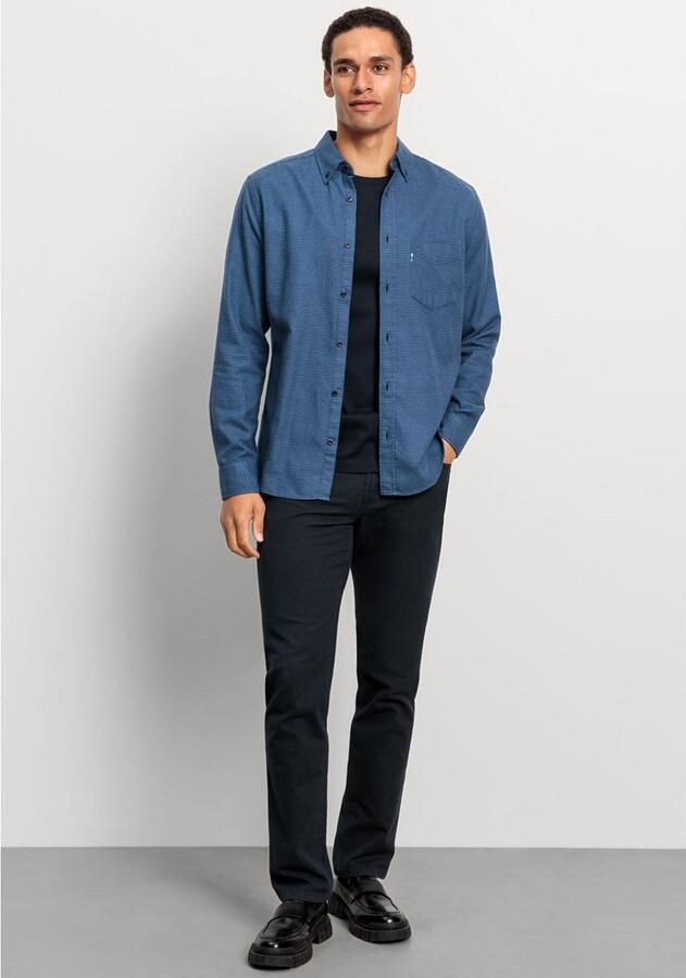 OLYMP Businessoverhemd Casual in modieuze kleine houndstooth-dessin - Foto 4