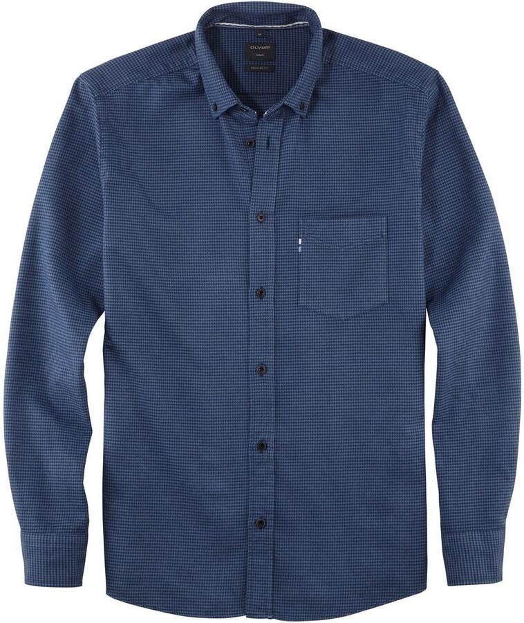 OLYMP Businessoverhemd Casual in modieuze kleine houndstooth-dessin