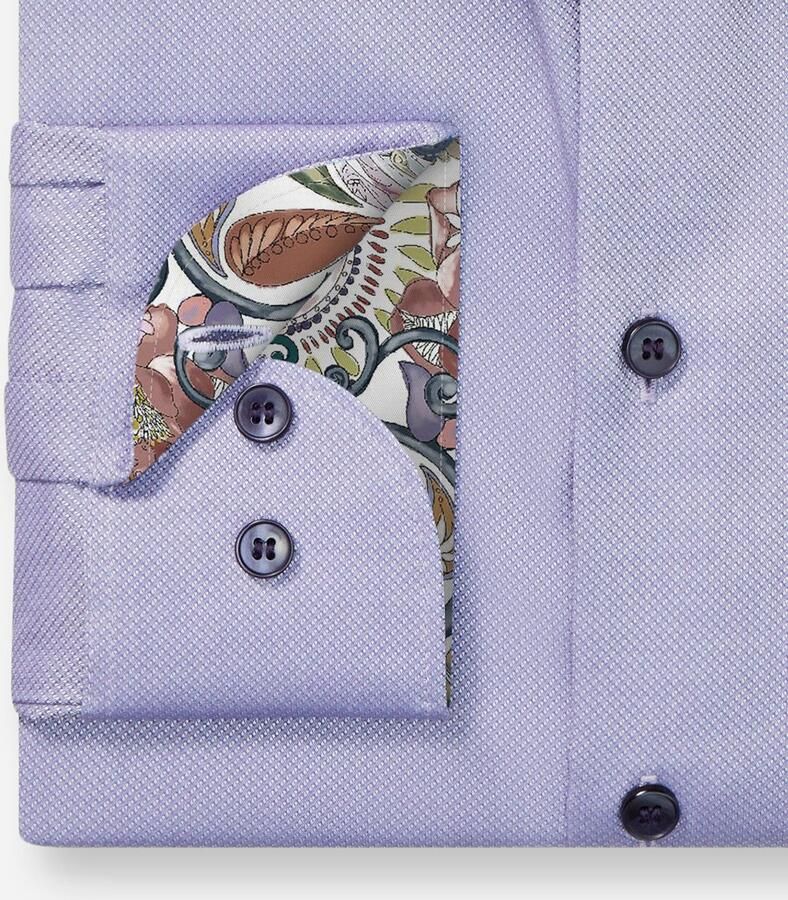 OLYMP Businessoverhemd Level 5 Manchettenbinnenkant met patroon body fit New York-Kentkraag - Foto 4