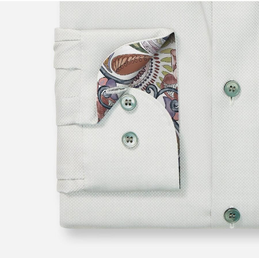 OLYMP Businessoverhemd Level 5 Manchettenbinnenkant met patroon body fit New York-Kentkraag