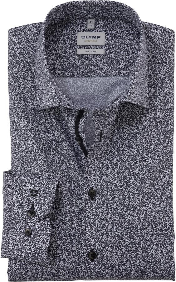 OLYMP Businessoverhemd Level 5 met allover-print