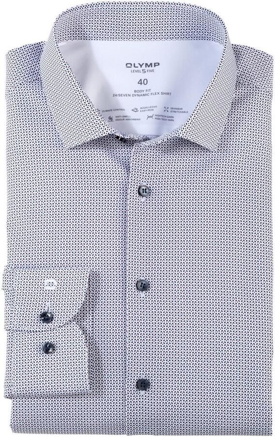 OLYMP Level Five Slim fit zakelijk overhemd met kentkraag - Foto 4