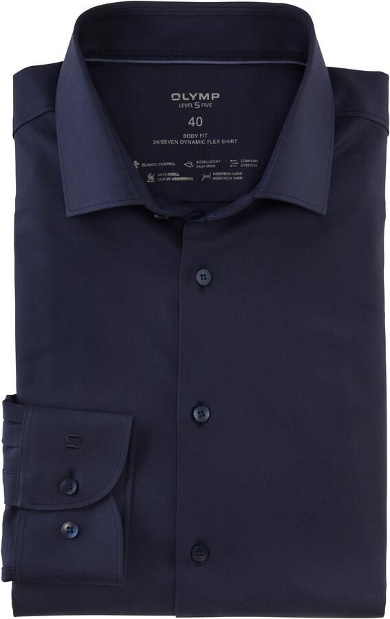 OLYMP Level Five Body fit zakelijk overhemd met kentkraag model 'Modern' - Foto 7