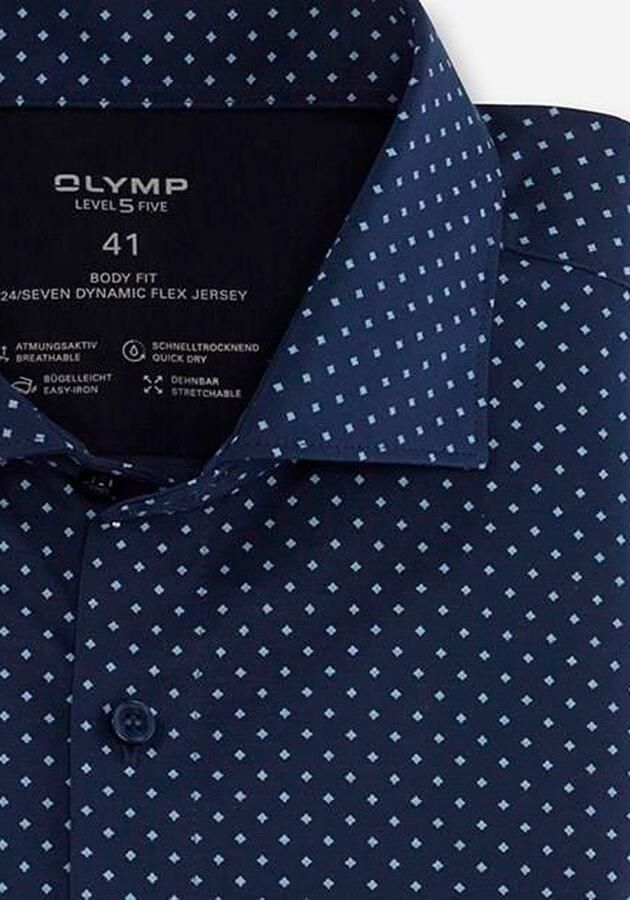OLYMP Businessoverhemd Level Five 24 Seven body fit jersey overhemd - Foto 2
