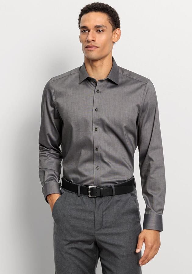 OLYMP Businessoverhemd Level Five body fit fijne matte glanzende micro-structuur - Foto 6