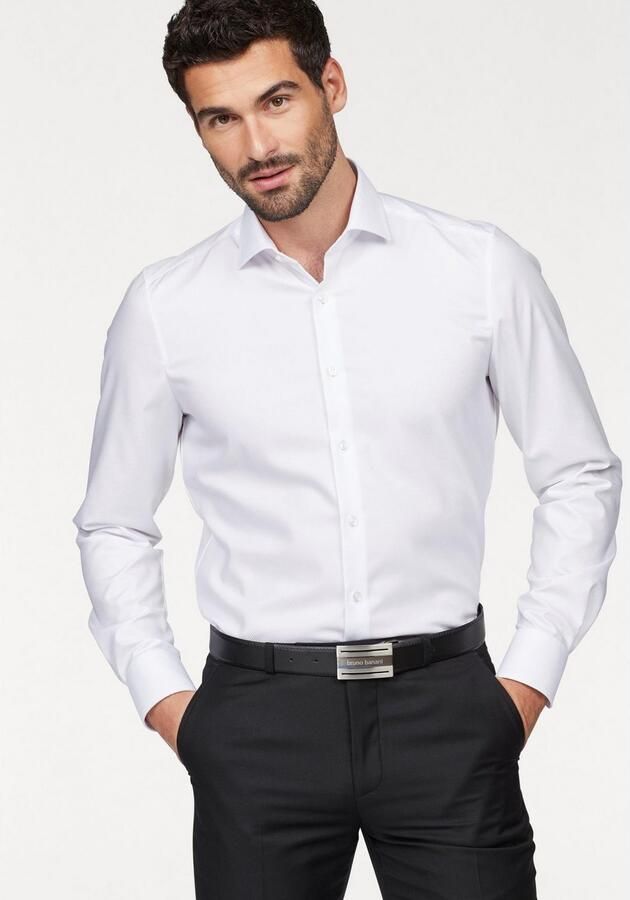 OLYMP Businessoverhemd Level Five body fit geweven patroon edele glans - Foto 3