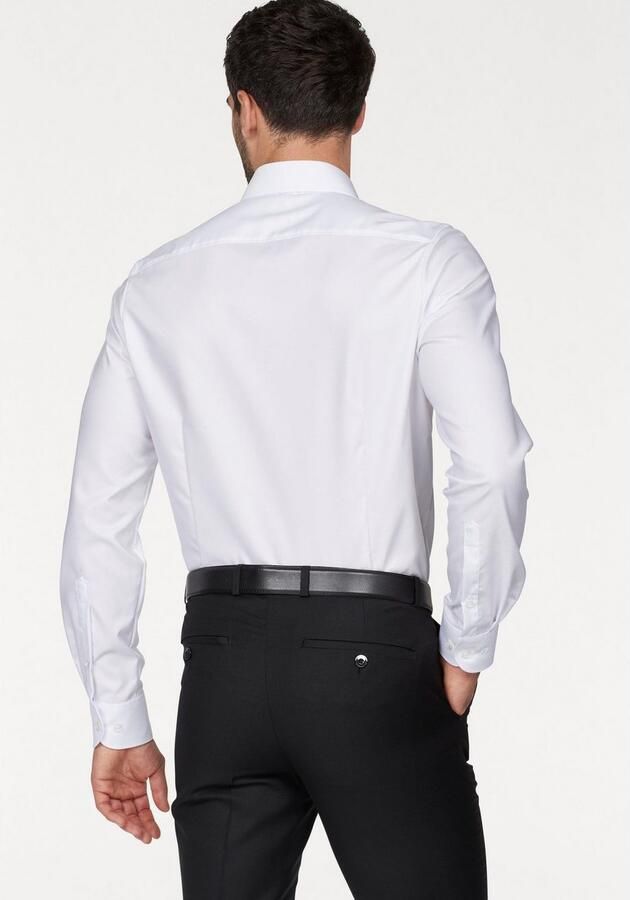 OLYMP Businessoverhemd Level Five body fit geweven patroon edele glans - Foto 4