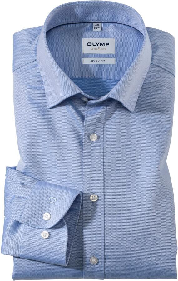 OLYMP Level Five Slim fit zakelijk overhemd met effen structuur