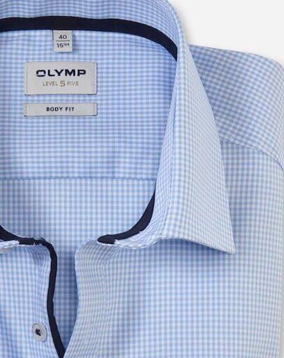 OLYMP Level Five Slim fit zakelijk overhemd met geruit motief - Foto 3