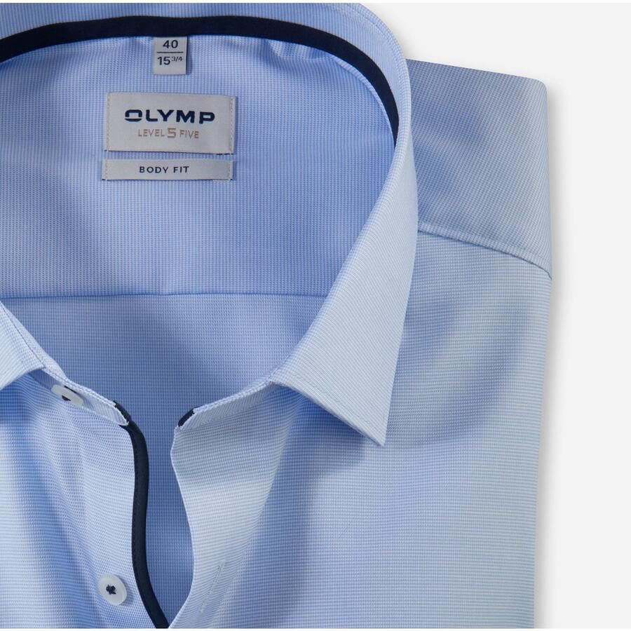 OLYMP Level Five Slim fit zakelijk overhemd met effen structuur - Foto 2