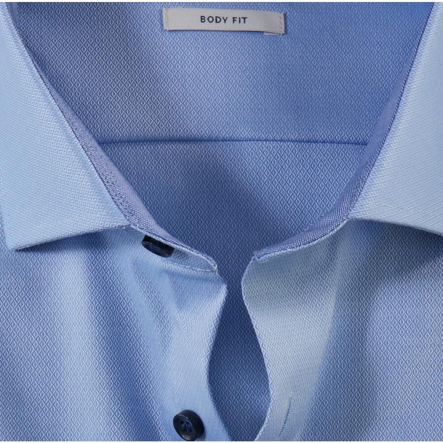OLYMP Level Five Slim fit zakelijk overhemd van effen structuur model 'ROYAL'