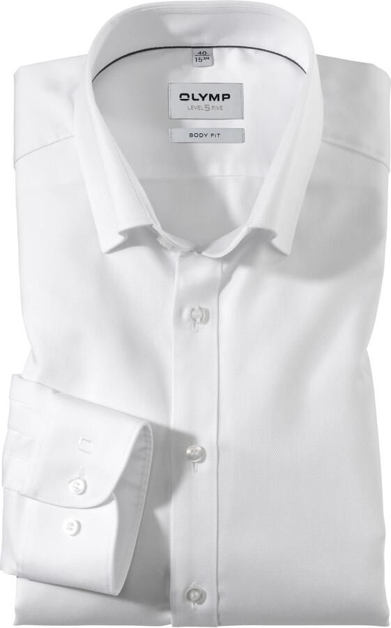 OLYMP Level Five Slim fit zakelijk overhemd met effen structuur - Foto 6