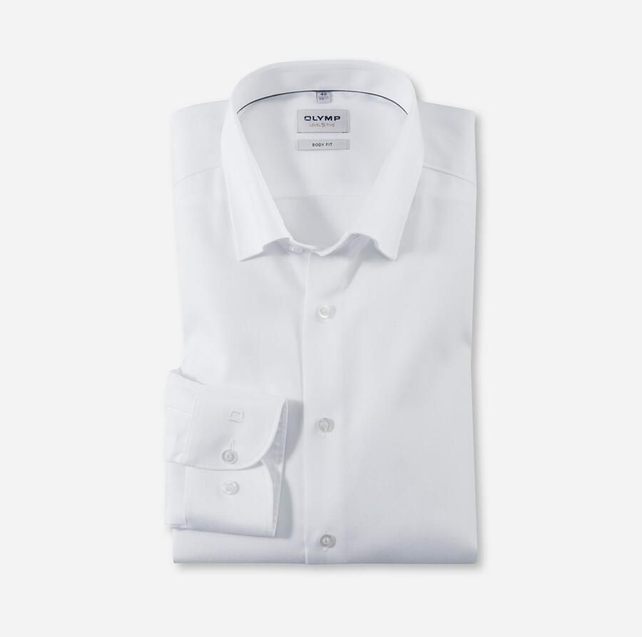 OLYMP Level Five Slim fit zakelijk overhemd met effen structuur - Foto 2