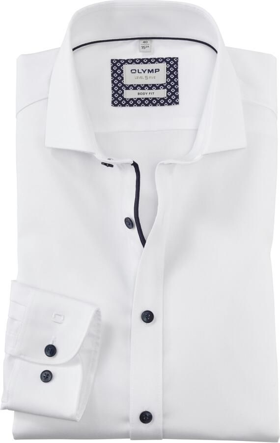 OLYMP Level Five Slim fit zakelijk overhemd van twill - Foto 5