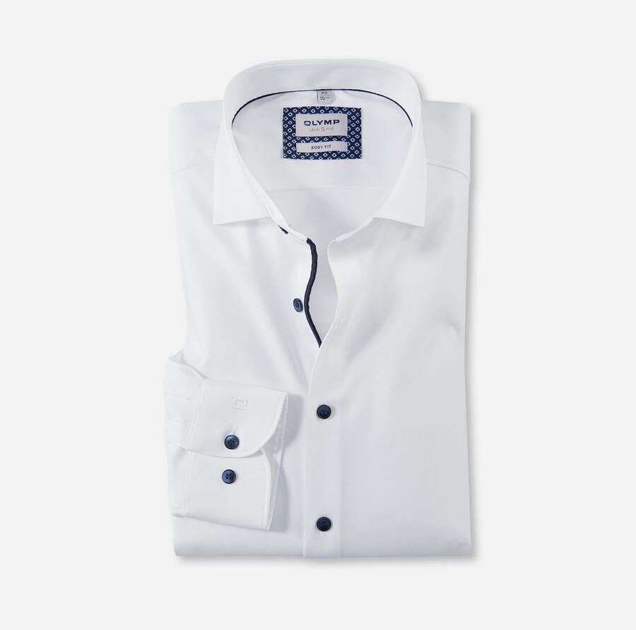OLYMP Level Five Slim fit zakelijk overhemd van twill - Foto 3