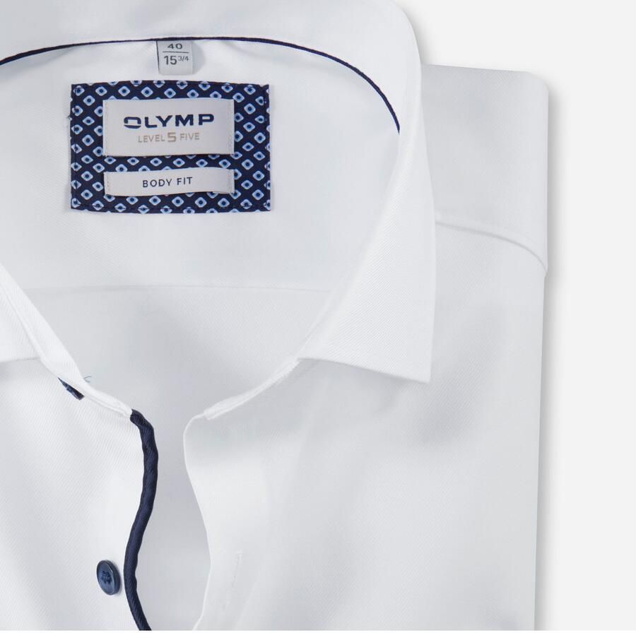OLYMP Level Five Slim fit zakelijk overhemd van twill - Foto 2