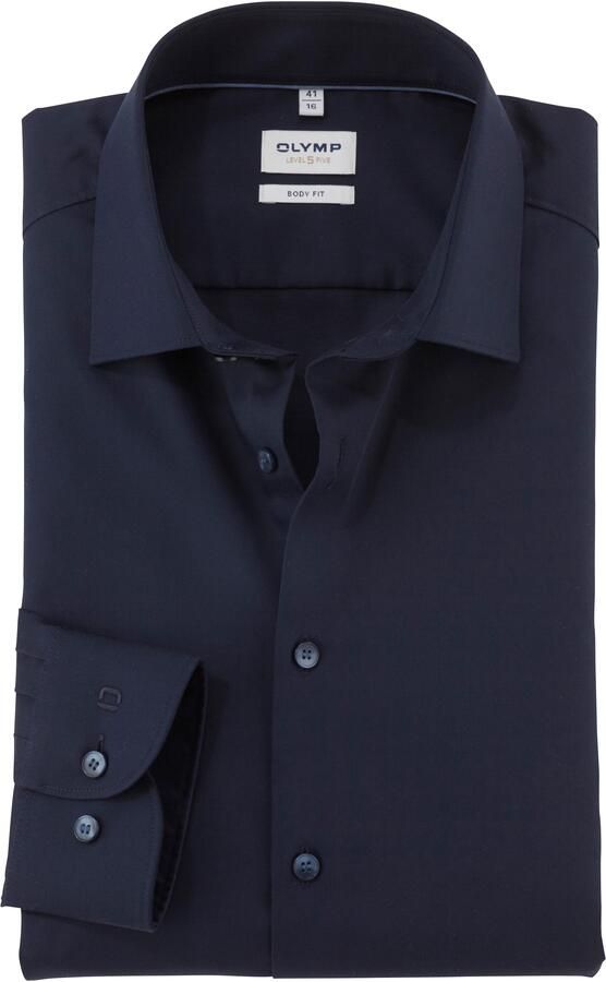 OLYMP Level Five Slim fit zakelijk overhemd met kentkraag