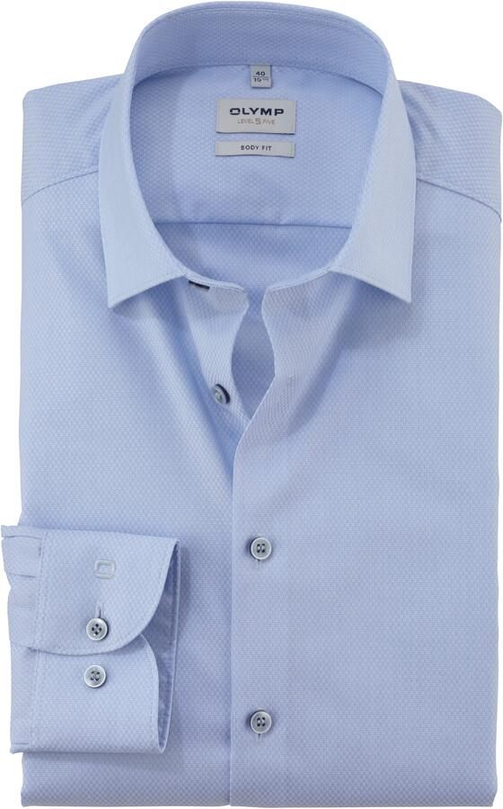 OLYMP Level Five Body fit zakelijk overhemd met kentkraag model 'New York'