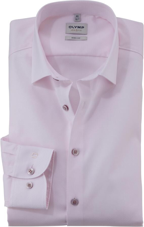 OLYMP Level Five Body fit zakelijk overhemd met kentkraag model 'New York' - Foto 3