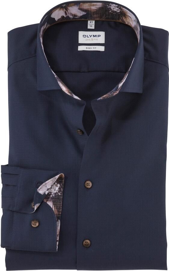 OLYMP Level Five Slim fit zakelijk overhemd met knoopsluiting