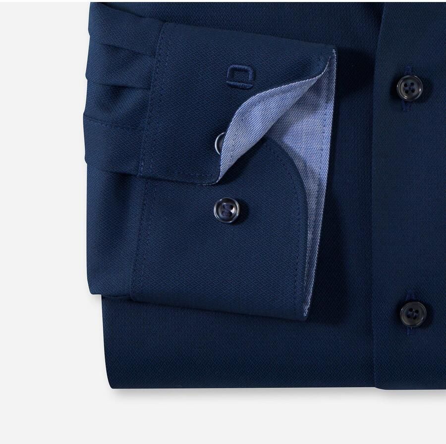 OLYMP Level Five Slim fit zakelijk overhemd van effen structuur model 'ROYAL' - Foto 3