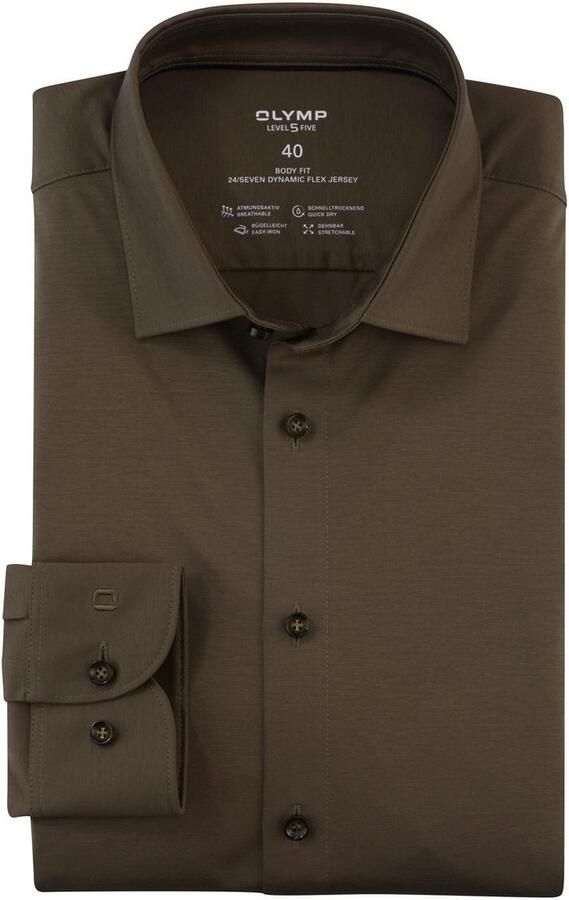 OLYMP Level Five Slim fit zakelijk overhemd met kentkraag model 'New York' - Foto 4