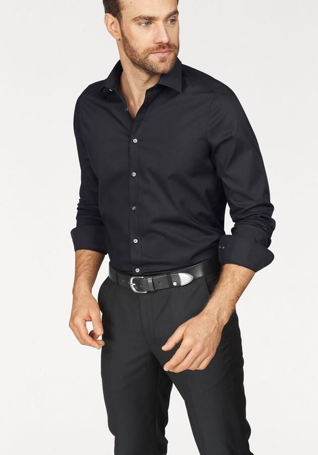 OLYMP Level Five Slim fit zakelijk overhemd van popeline met extra lange mouwen - Foto 7