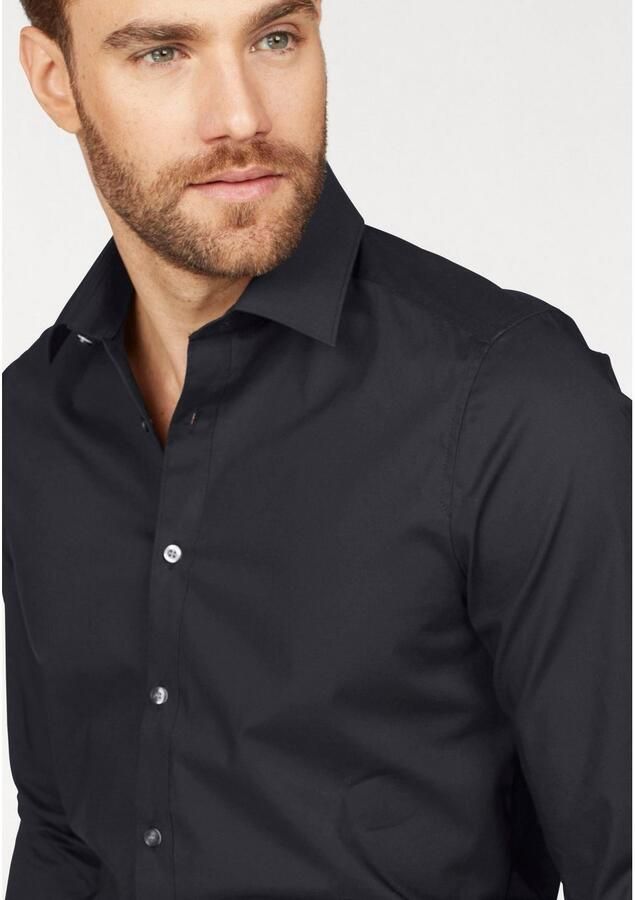 OLYMP Level Five Slim fit zakelijk overhemd van popeline met extra lange mouwen - Foto 3