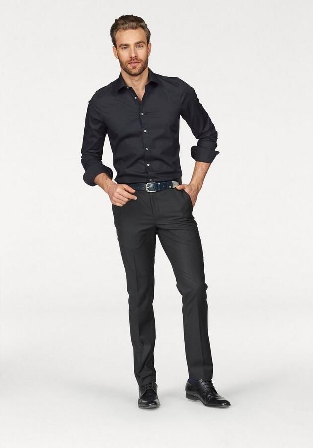 OLYMP Level Five Slim fit zakelijk overhemd van popeline met extra lange mouwen - Foto 5