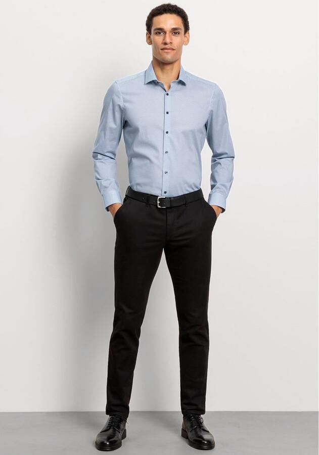 OLYMP Businessoverhemd Level Five body fit met grafisch minimal-ontwerp - Foto 2